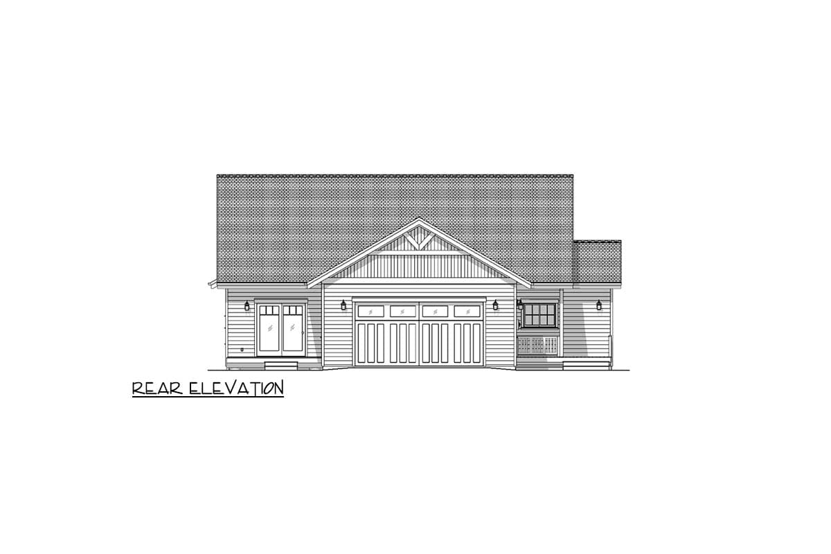 Plan 180032VNW: Craftsman Mountain Ranch House Plan with Three Bedrooms and Attached Garage - Image #8 - Craftsman, Mountain, Ranch, Rustic