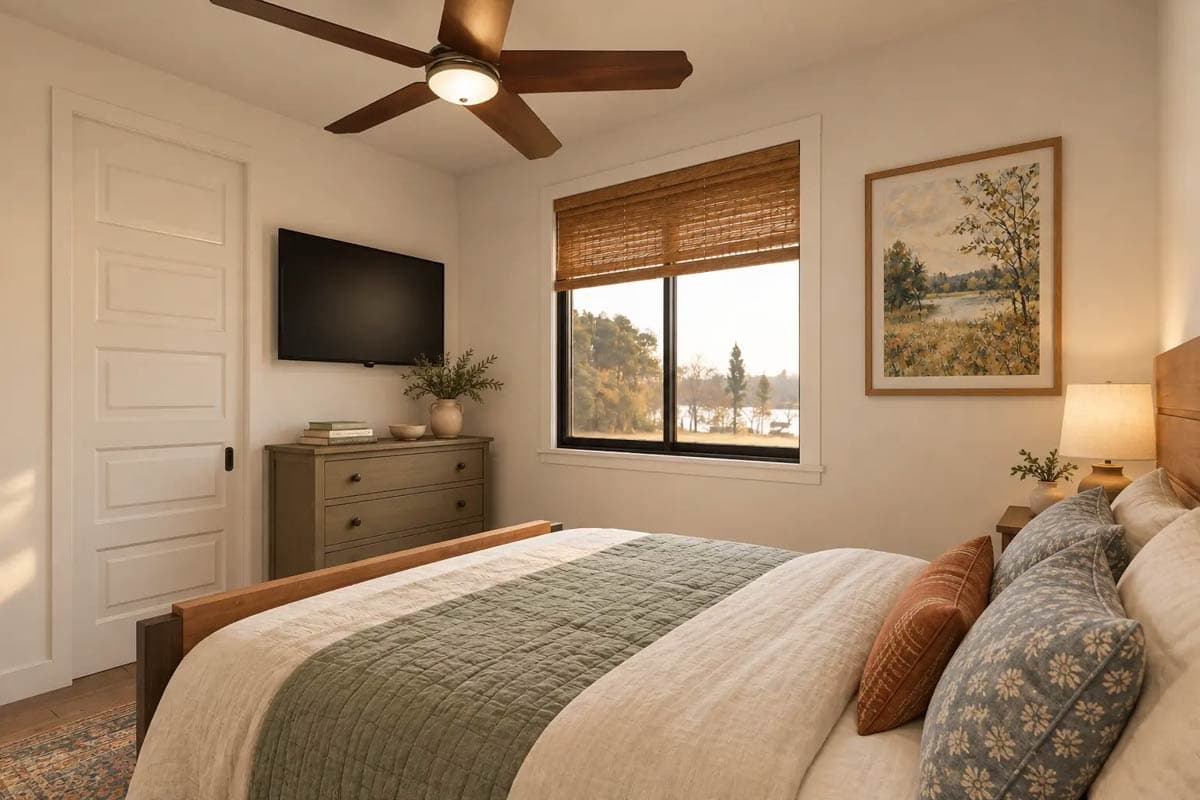 Plan 307756RAD: Contemporary Ranch House Plan with Two Bedrooms and Two Baths - Image #8 - Contemporary, Ranch, Traditional