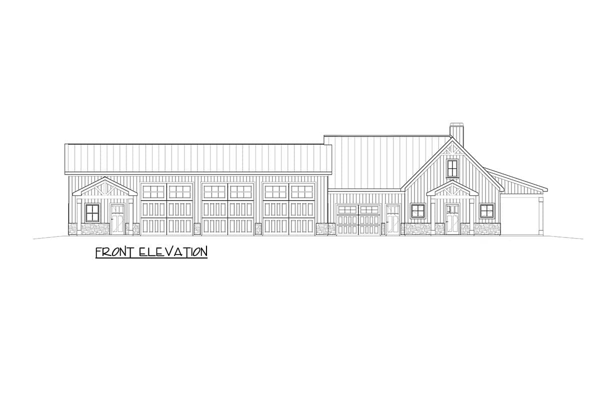 Plan 871901JEN: Barndominium House Plan with Massive 3,000 Square Foot Attached Workshop - Image #19 - Barndominium, New American