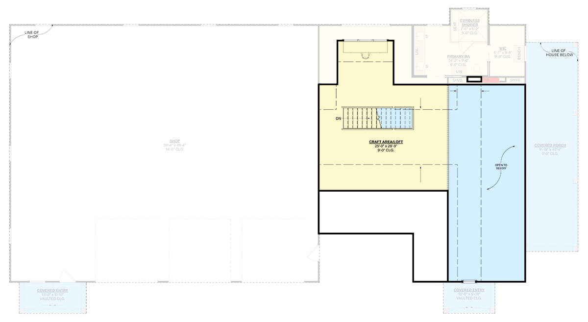 Plan 871901JEN: Barndominium House Plan with Massive 3,000 Square Foot Attached Workshop - Floor Plan - Image #21 - Barndominium, New American