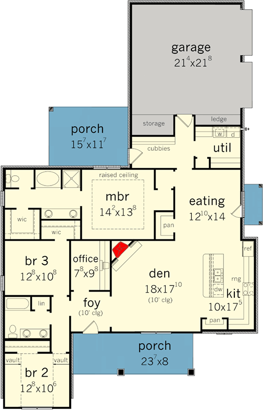 Plan 83150DC: Modern Farmhouse House Plan with 3 Bedrooms and 2 Car Garage - Floor Plan - Image #2 - Farmhouse, Modern Farmhouse, New American