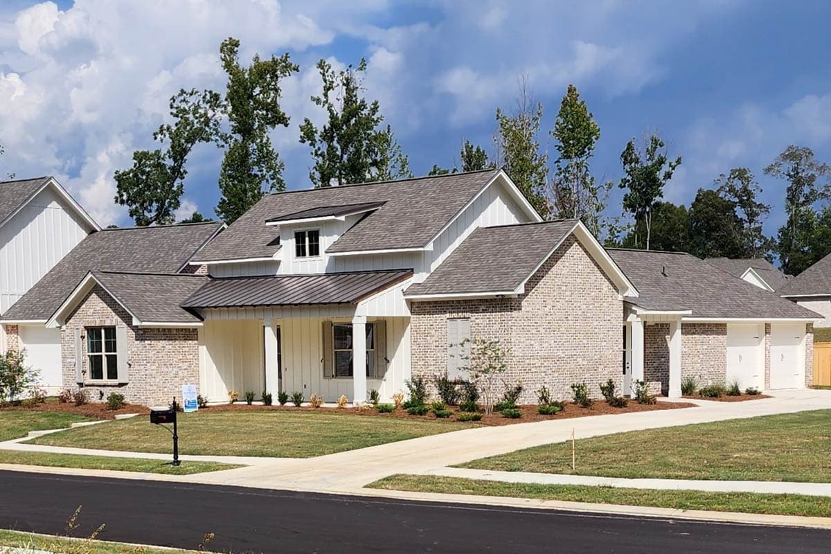 Plan 83154DC: Modern Farmhouse House Plan with 4 Bedrooms and 2-Car Side Garage - Image #2 - Craftsman, Farmhouse, Modern Farmhouse, New American