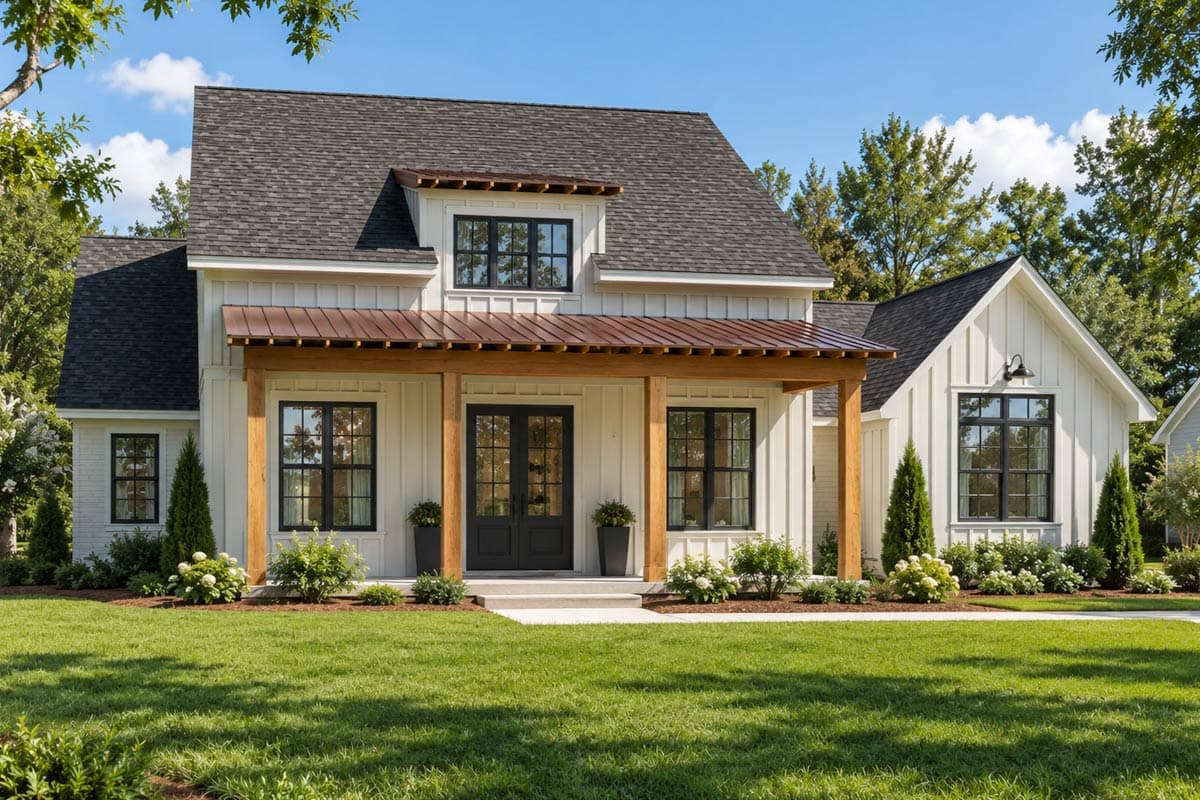 Traditional Program Menu Design Plan 83156DC: Modern Farmhouse House Plan Featuring Four Bedrooms and ...
