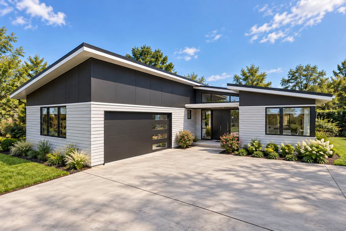 Plan image - 69927AM:Contemporary Modern House Plan with 3 Bedrooms and Courtyard Entry