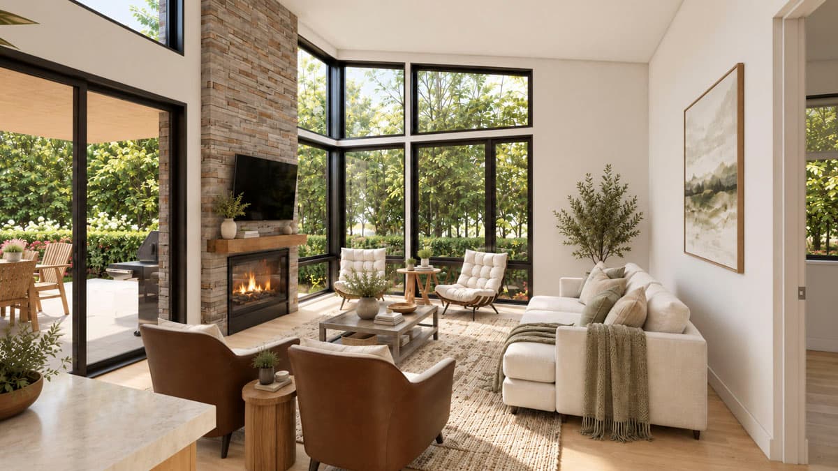 Plan 69927AM: Contemporary Modern House Plan with 3 Bedrooms and Courtyard Entry - Image #5 - Contemporary, Modern