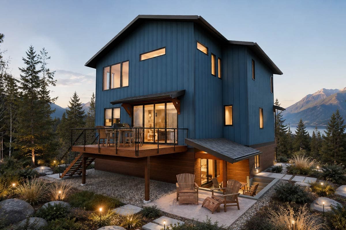 Plan 69931AM: Contemporary Four Bedroom Mountain House Plan with Attached Garage - Image #3 - Contemporary, Modern, Mountain