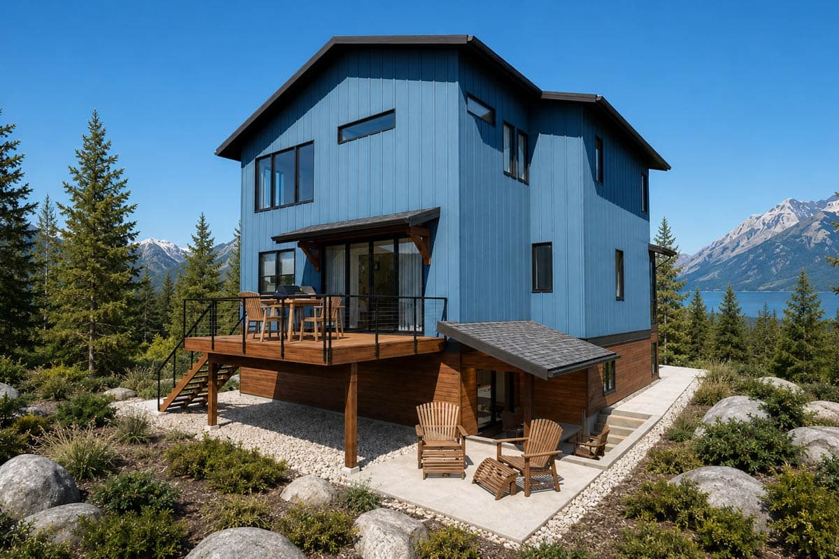 Plan 69931AM: Contemporary Four Bedroom Mountain House Plan with Attached Garage - Image #4 - Contemporary, Modern, Mountain