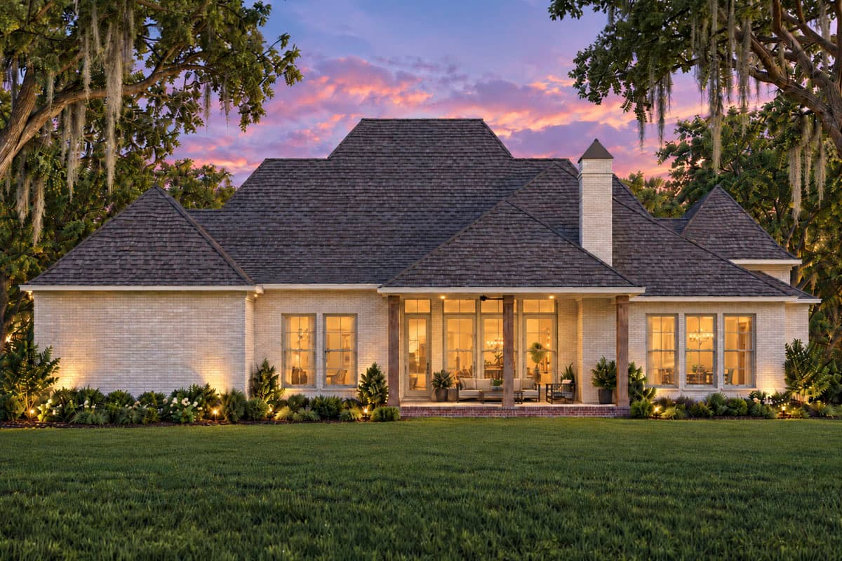 Plan 56576SM: Elegant Acadian House Plan with Four Bedrooms and Three-Car Garage - Image #2 - Acadian, French Country, Southern, Southern Traditional