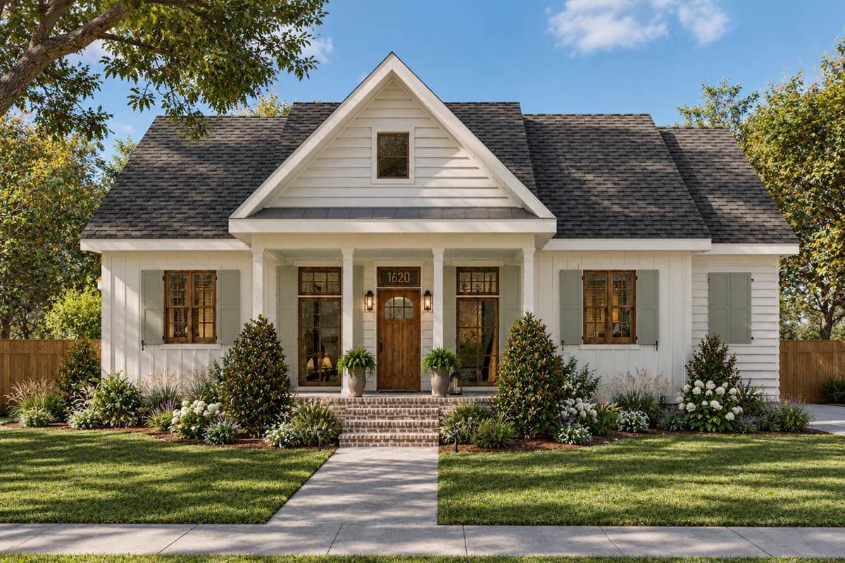 Plan image - 590003BCA:Charming Three Bedroom Southern Craftsman Cottage House Plan