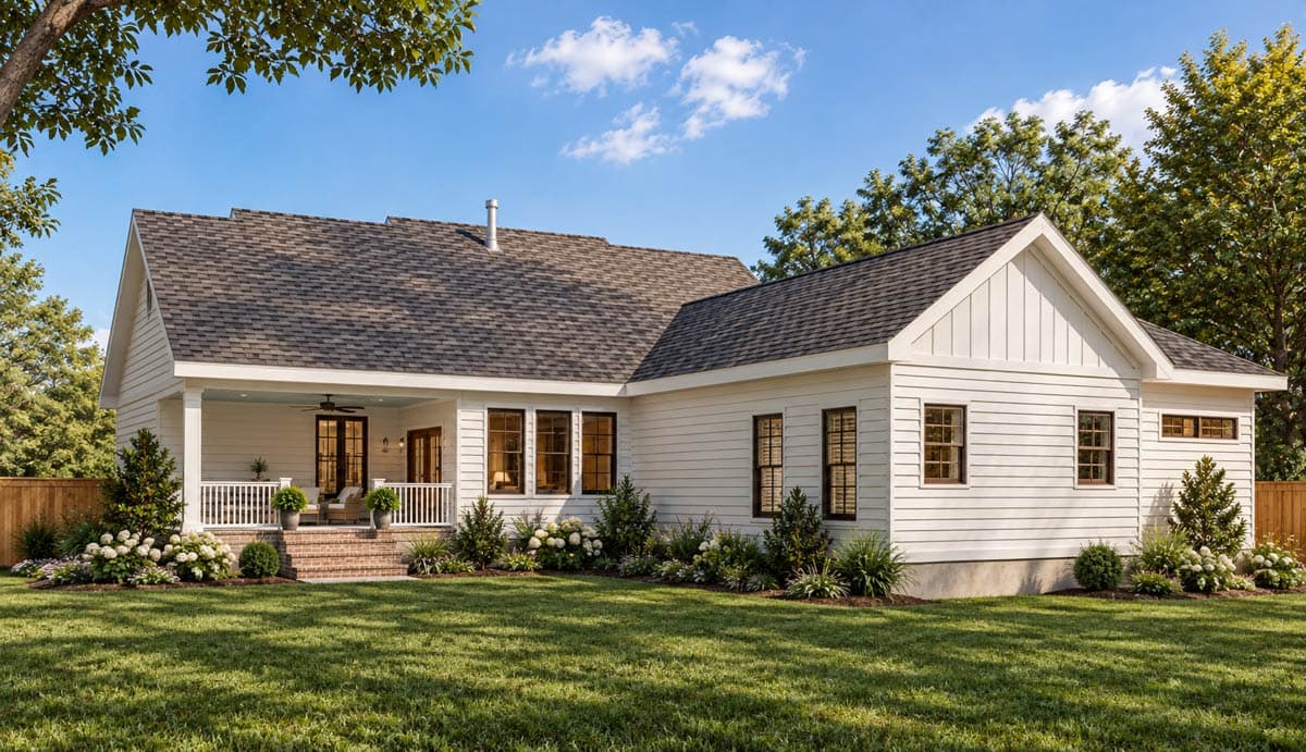 Plan 590003BCA: Charming Three Bedroom Southern Craftsman Cottage House Plan - Image #2 - Cottage, Craftsman, Southern, Traditional