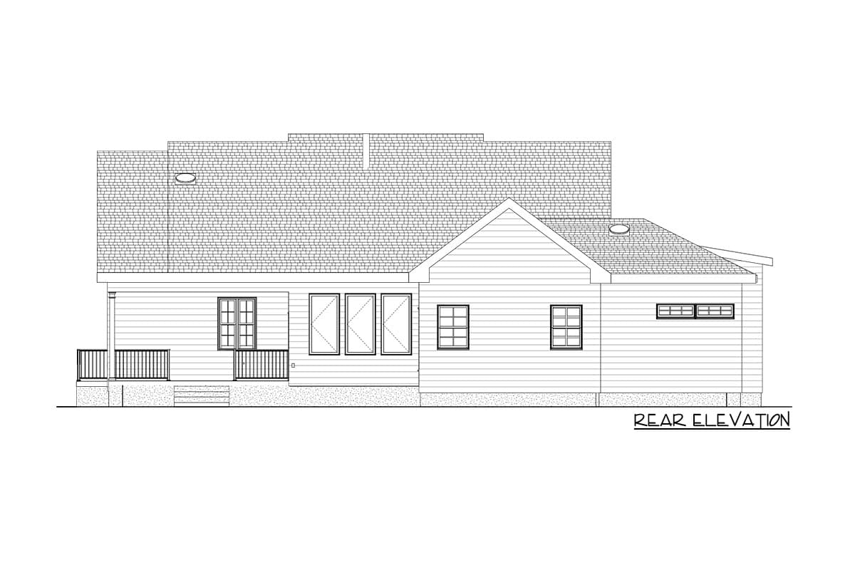 Plan 590003BCA: Charming Three Bedroom Southern Craftsman Cottage House Plan - Image #9 - Cottage, Craftsman, Southern, Traditional
