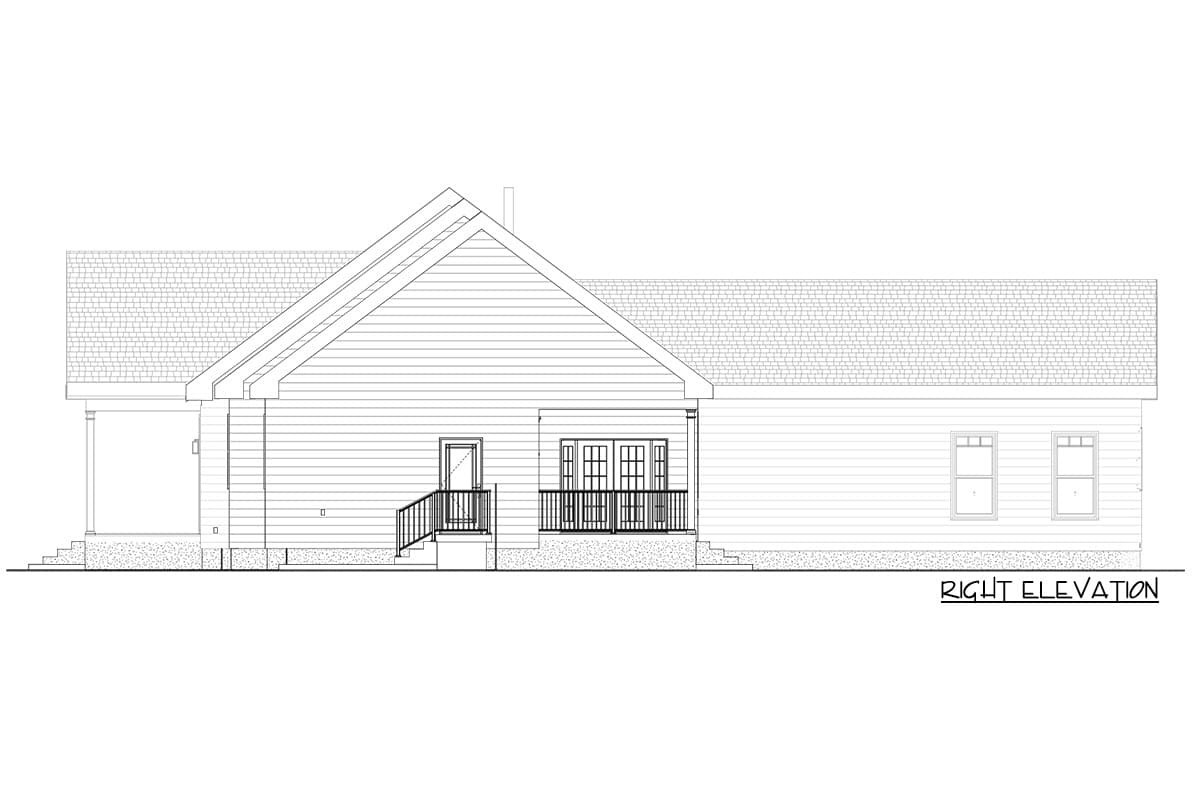Plan 590003BCA: Charming Three Bedroom Southern Craftsman Cottage House Plan - Image #10 - Cottage, Craftsman, Southern, Traditional