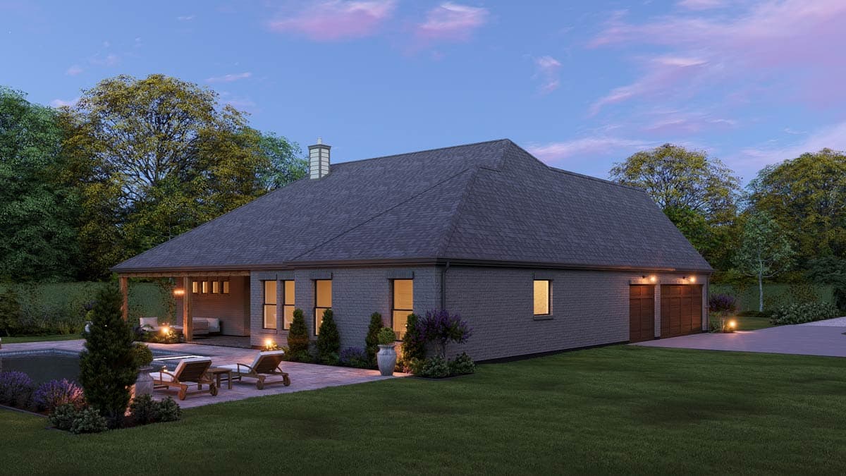 Plan 25457TF: French Country European House Plan with 4 Bedrooms and 3-Car Garage - Image #11 - European, French Country
