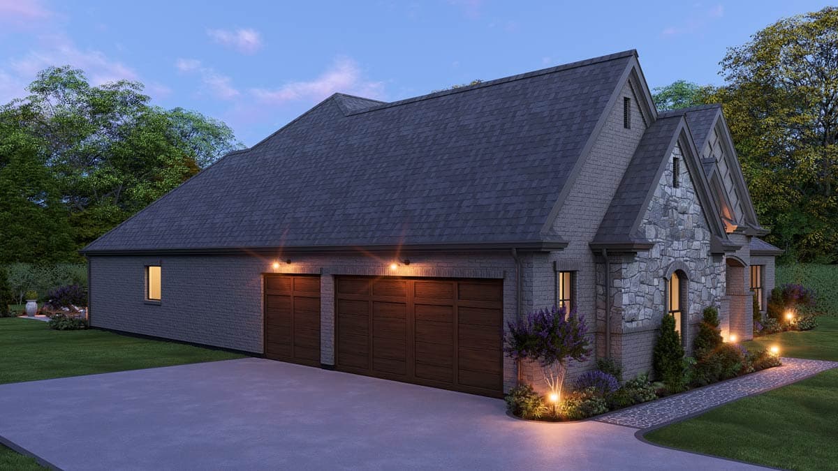 Plan 25457TF: French Country European House Plan with 4 Bedrooms and 3-Car Garage - Image #14 - European, French Country