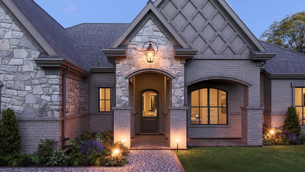 Plan 25457TF: French Country European House Plan with 4 Bedrooms and 3-Car Garage - Image #15 - European, French Country