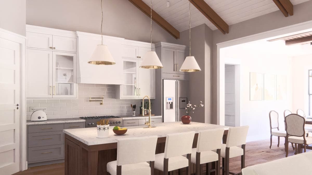 Plan 25457TF: French Country European House Plan with 4 Bedrooms and 3-Car Garage - Image #25 - European, French Country
