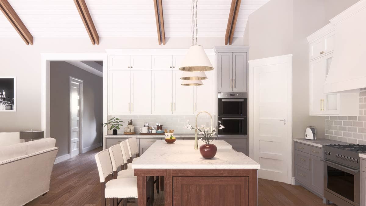 Plan 25457TF: French Country European House Plan with 4 Bedrooms and 3-Car Garage - Image #29 - European, French Country