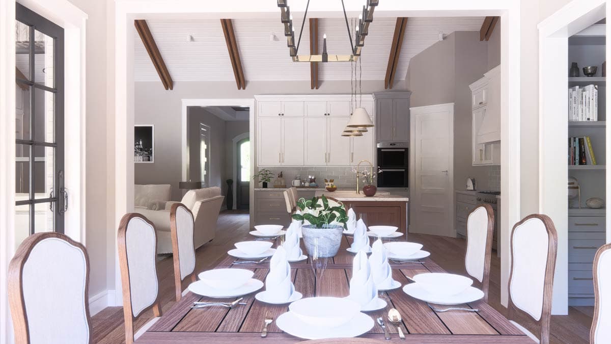 Plan 25457TF: French Country European House Plan with 4 Bedrooms and 3-Car Garage - Image #35 - European, French Country