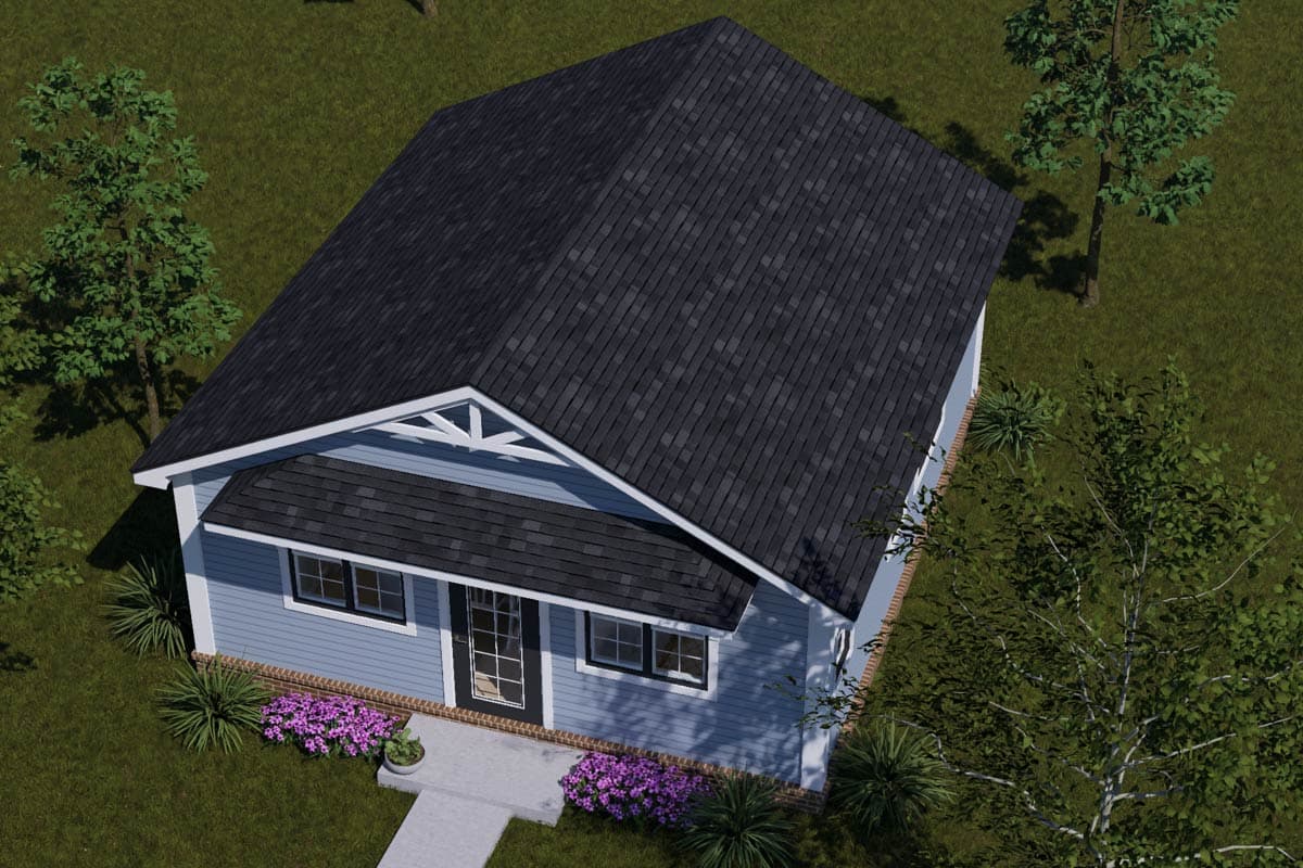 Plan 52595WM: Charming One Bedroom Cottage House Plan with Efficient Single Level Living - Image #7 - Cottage, Country, Traditional