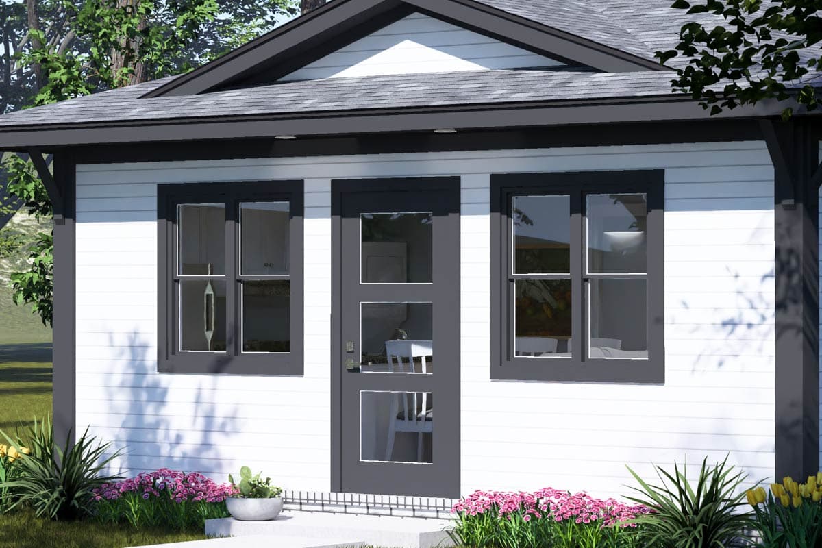 Plan 52596WM: Modern ADU House Plan with Efficient One Bedroom Layout - Image #3 - Modern