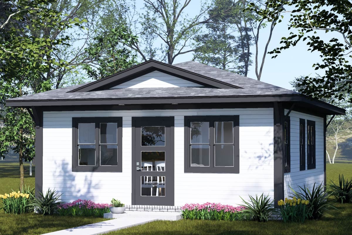 Plan image - 52596WM:Modern ADU House Plan with Efficient One Bedroom Layout