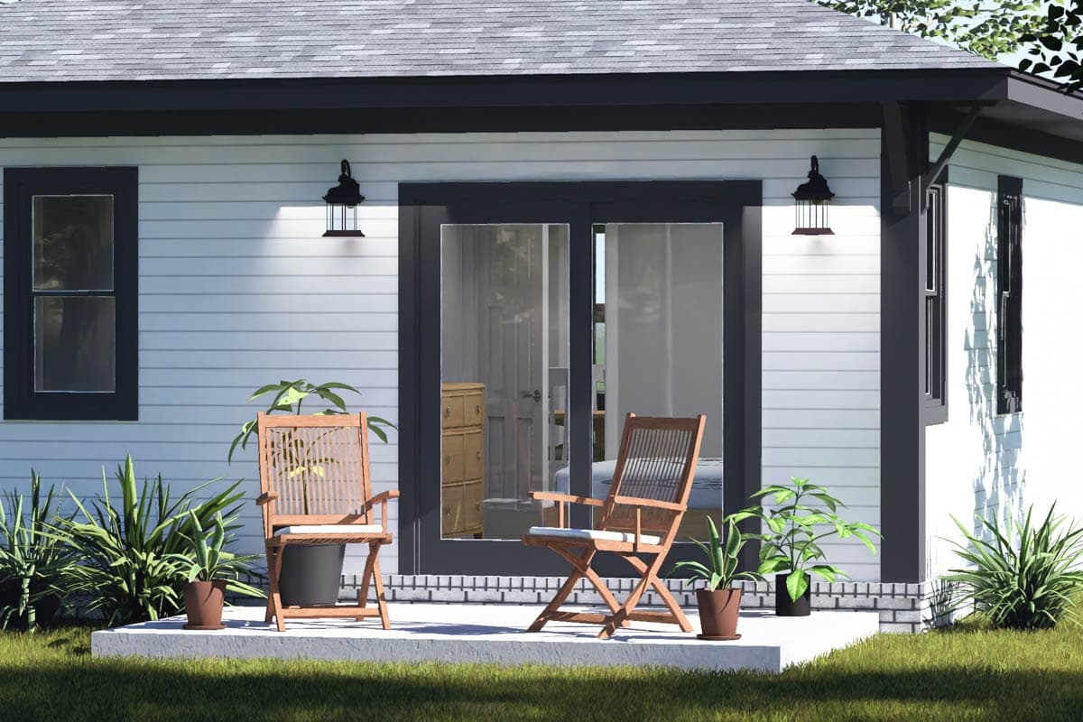 Plan 52596WM: Modern ADU House Plan with Efficient One Bedroom Layout - Image #5 - Modern