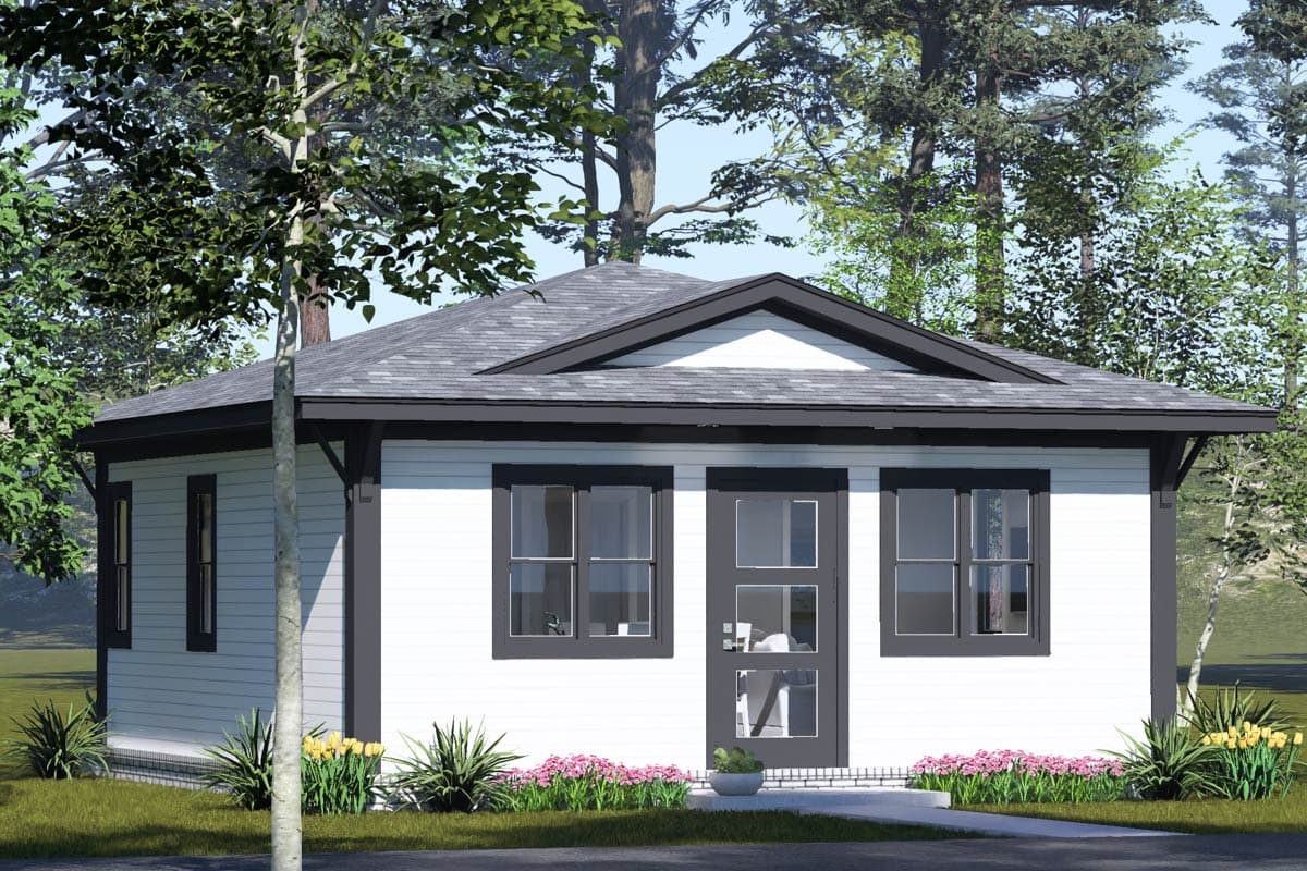 Plan 52596WM: Modern ADU House Plan with Efficient One Bedroom Layout - Image #7 - Modern