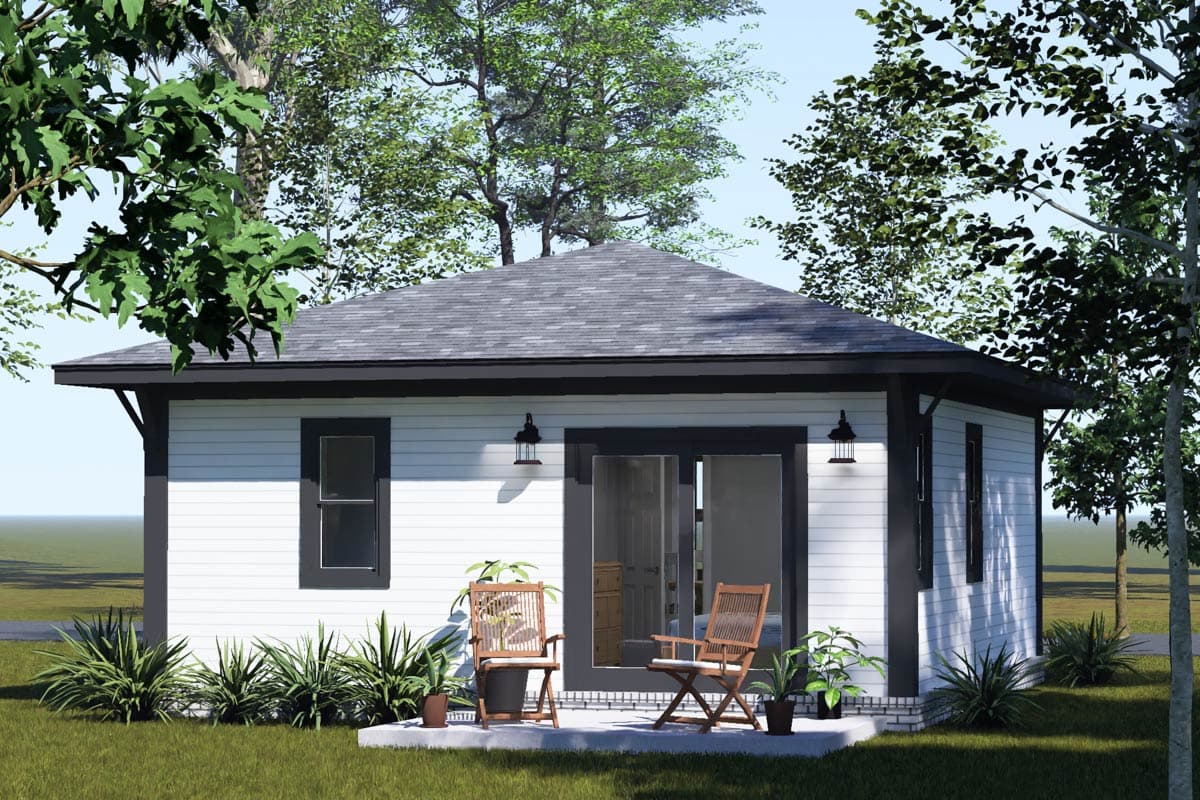 Plan 52596WM: Modern ADU House Plan with Efficient One Bedroom Layout - Image #6 - Modern