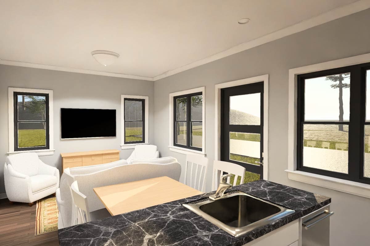 Plan 52596WM: Modern ADU House Plan with Efficient One Bedroom Layout - Image #12 - Modern