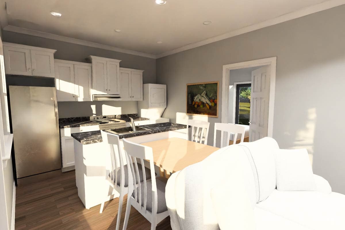 Plan 52596WM: Modern ADU House Plan with Efficient One Bedroom Layout - Image #15 - Modern