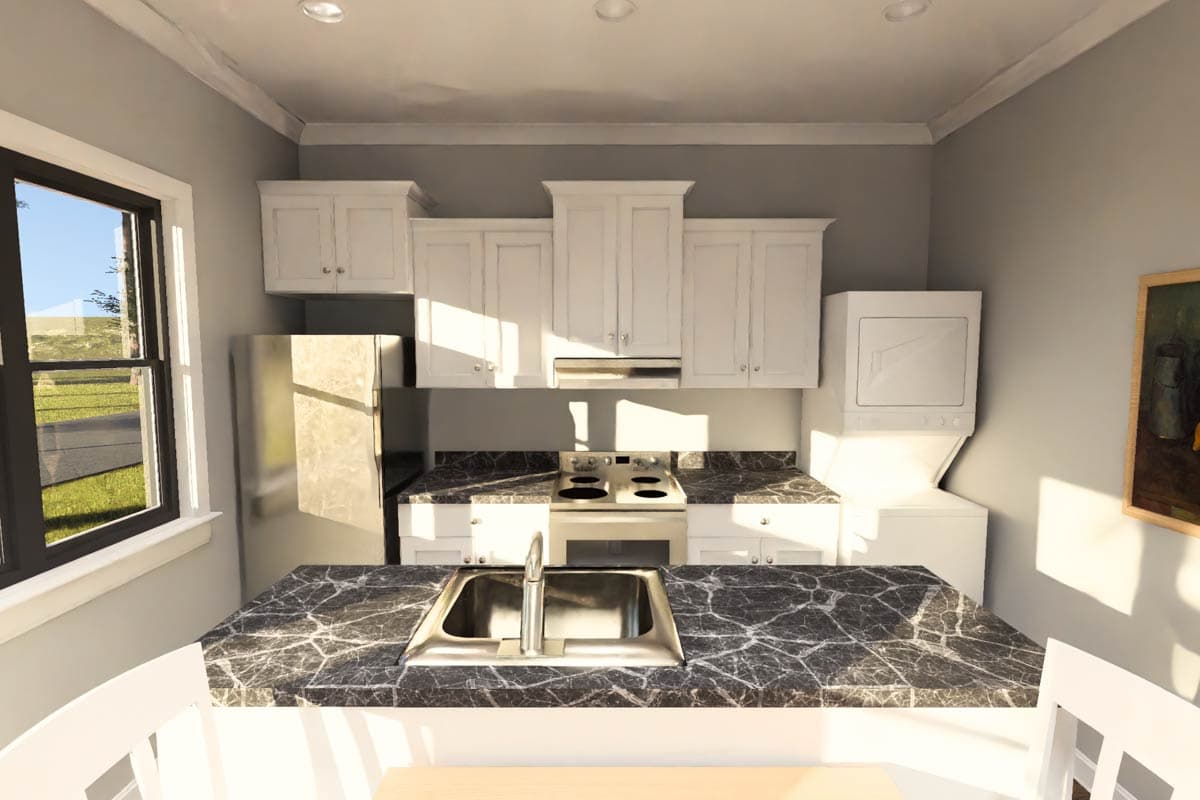 Plan 52596WM: Modern ADU House Plan with Efficient One Bedroom Layout - Image #13 - Modern