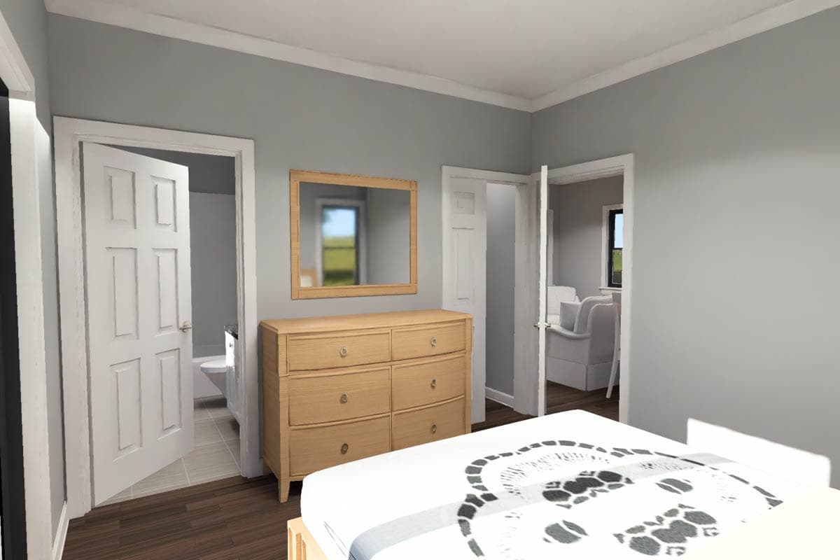 Plan 52596WM: Modern ADU House Plan with Efficient One Bedroom Layout - Image #17 - Modern