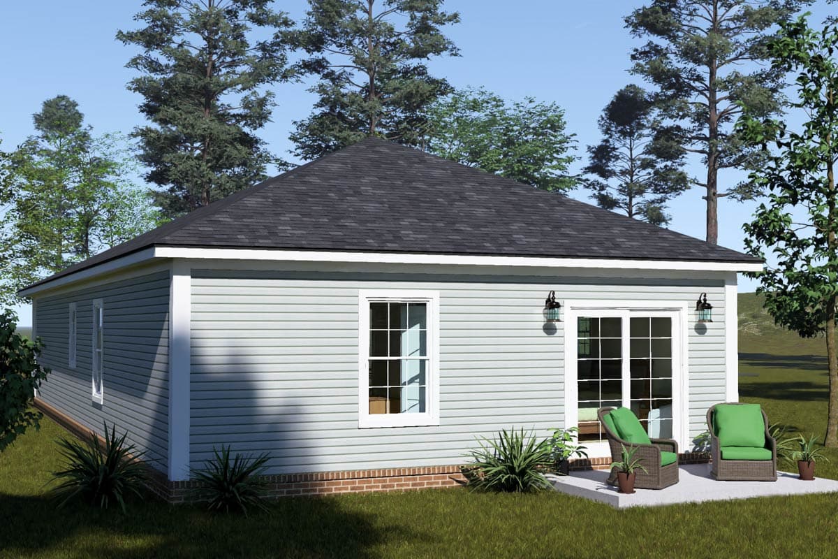 Plan 52598WM: Charming Three Bedroom Country Cottage House Plan with Attached Garage - Image #6 - Cottage, Country