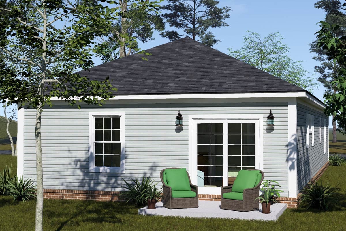 Plan 52598WM: Charming Three Bedroom Country Cottage House Plan with Attached Garage - Image #10 - Cottage, Country