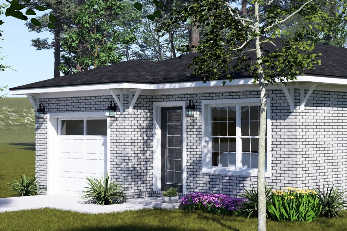 Plan 52599WM: Modern Ranch House Plan with 3 Bedrooms and Attached Garage - Image #3 - Modern, Ranch