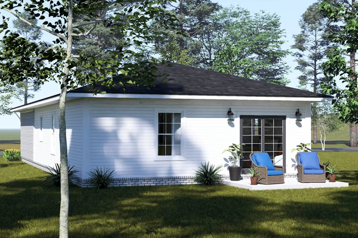 Plan 52599WM: Modern Ranch House Plan with 3 Bedrooms and Attached Garage - Image #4 - Modern, Ranch