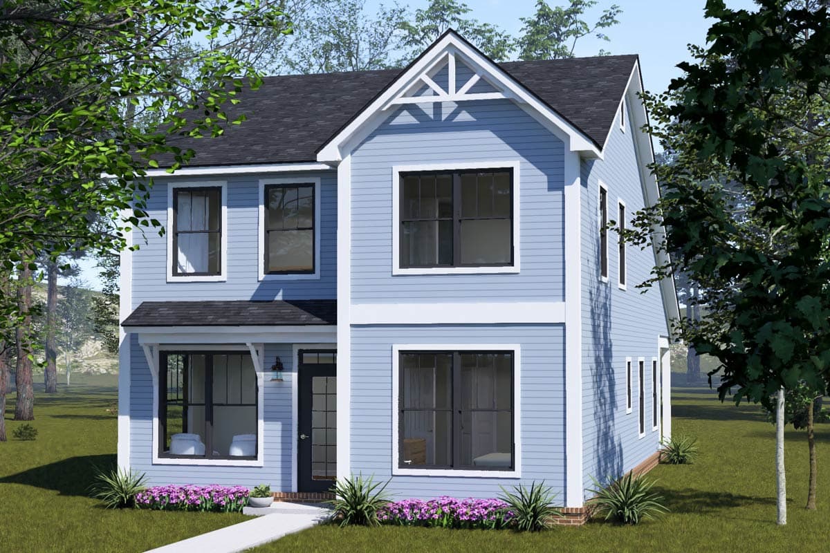 Plan image - 52600WM:Traditional Five Bedroom House Plan with Main Level Primary Suite