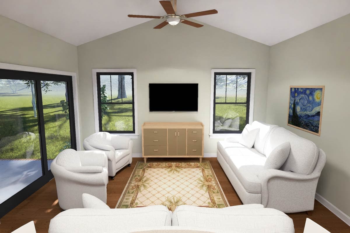 Plan 52600WM: Traditional Five Bedroom House Plan with Main Level Primary Suite - Image #9 - Traditional