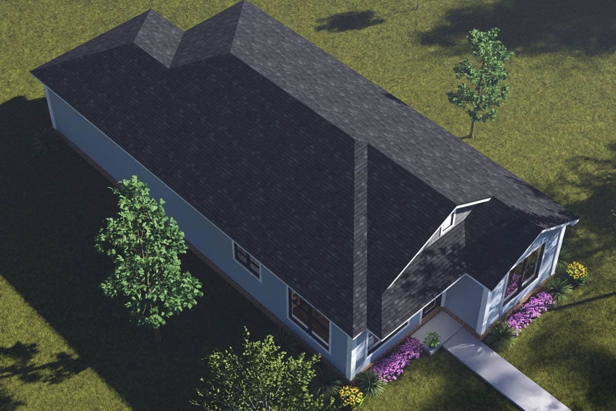 Plan 52602WM: Charming Two Bedroom Cottage House Plan with Split Bedroom Layout - Image #6 - Cottage, Craftsman