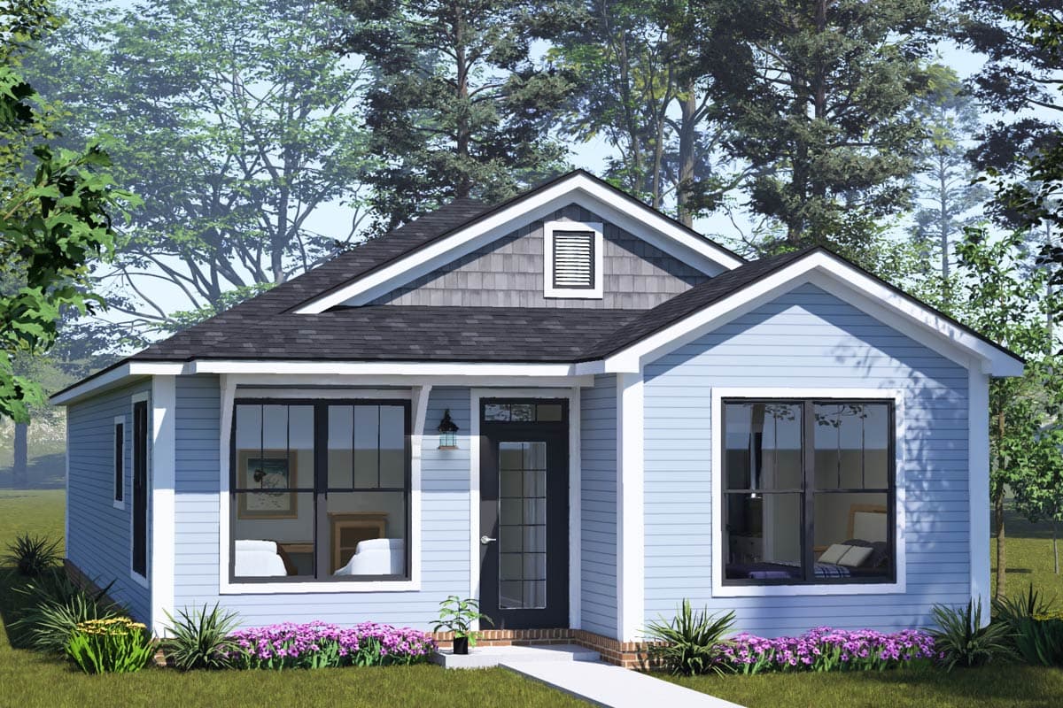 Plan image - 52602WM:Charming Two Bedroom Cottage House Plan with Split Bedroom Layout