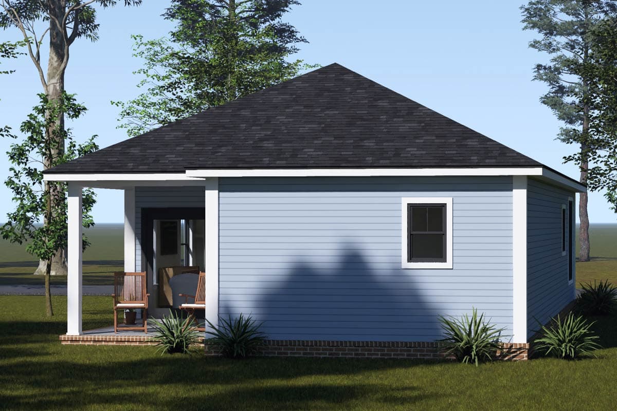 Plan 52602WM: Charming Two Bedroom Cottage House Plan with Split Bedroom Layout - Image #7 - Cottage, Craftsman