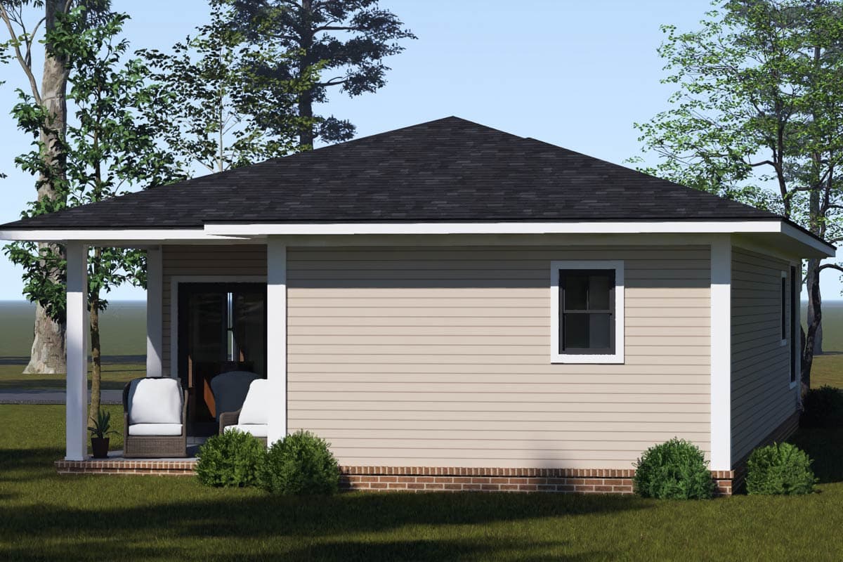 Plan 52603WM: Charming Traditional Ranch House Plan with Two Bedrooms and Study - Image #7 - Ranch, Traditional
