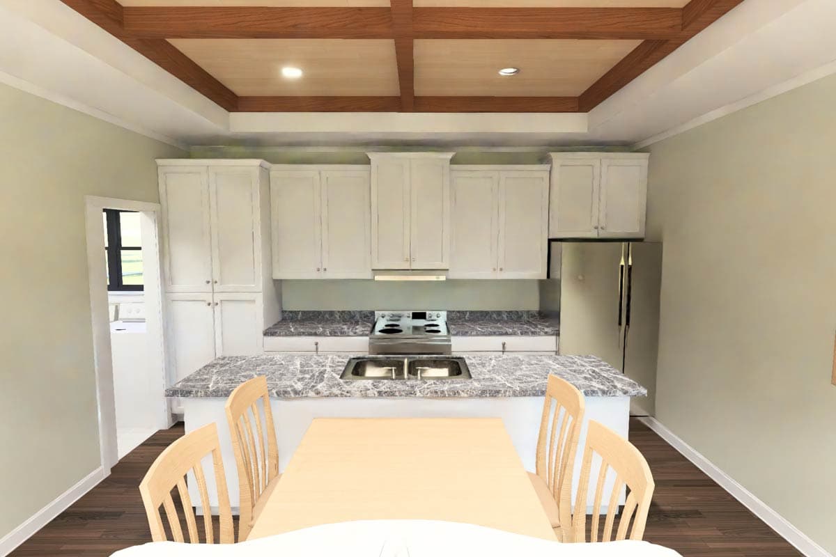 Plan 52603WM: Charming Traditional Ranch House Plan with Two Bedrooms and Study - Image #10 - Ranch, Traditional