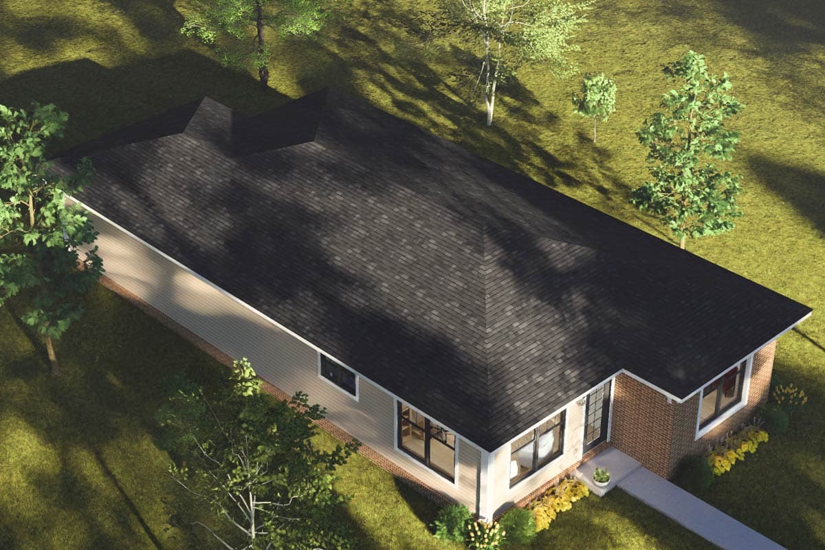 Plan 52603WM: Charming Traditional Ranch House Plan with Two Bedrooms and Study - Image #6 - Ranch, Traditional