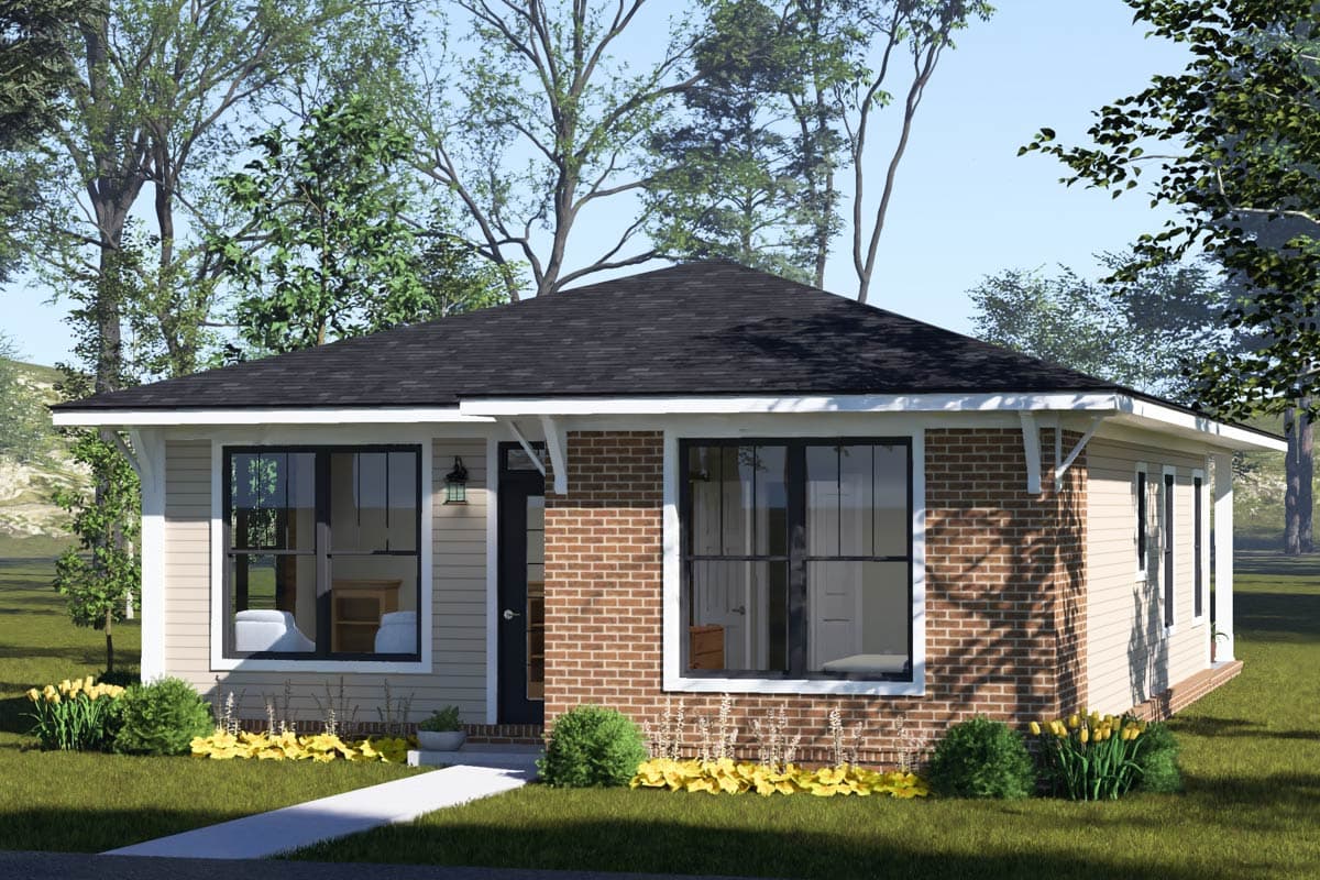 Plan 52603WM: Charming Traditional Ranch House Plan with Two Bedrooms and Study - Image #18 - Ranch, Traditional