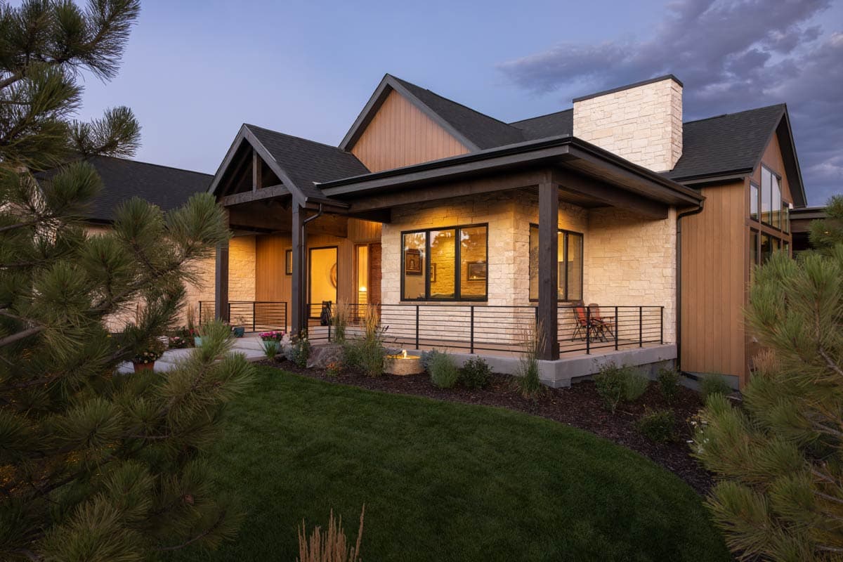 Plan 95396RW: Modern Mountain Ranch House Plan with Three Bedrooms and Wraparound Porch - Image #3 - Modern, Mountain, Ranch