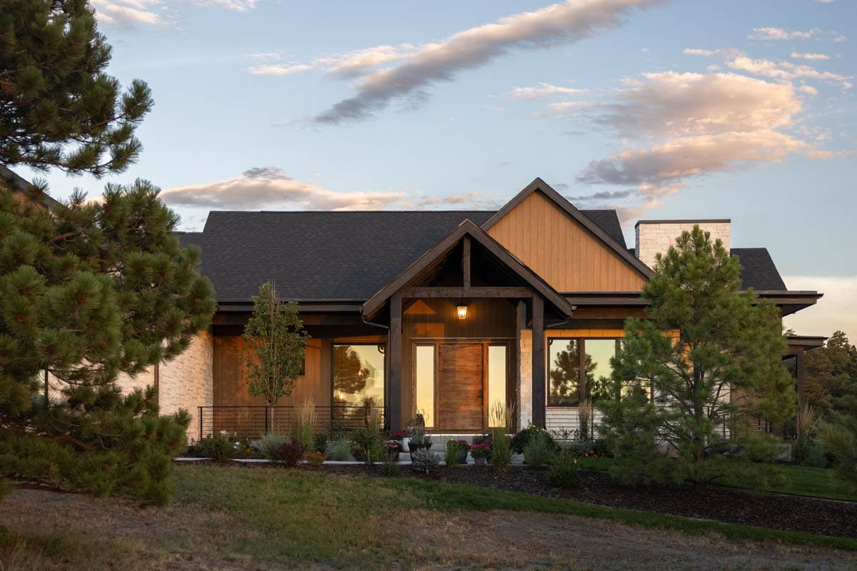 Plan 95396RW: Modern Mountain Ranch House Plan with Three Bedrooms and Wraparound Porch - Image #2 - Modern, Mountain, Ranch