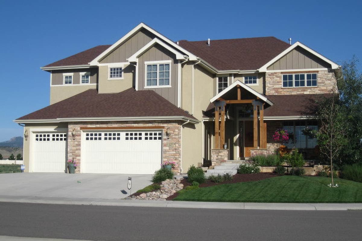 Plan image - 95400RW:Craftsman Traditional House Plan with Four Bedrooms and Three-Car Garage