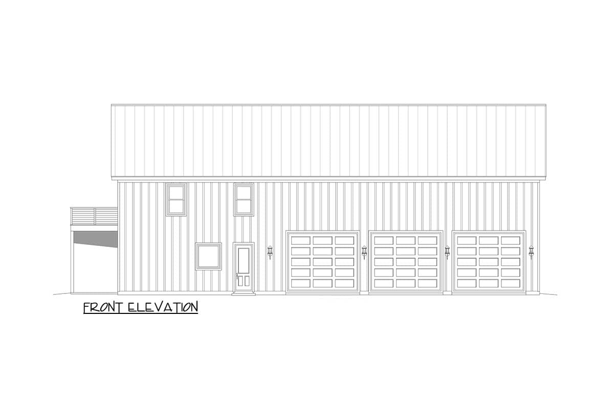 Plan 680715VR: Spacious Barndominium House Plan Featuring a Massive Three-Car RV Garage - Image #4 - Barndominium