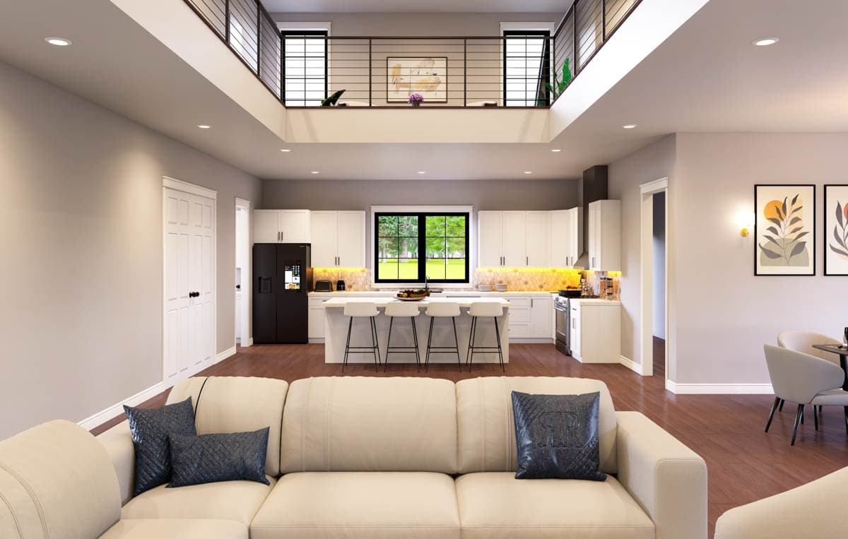 Plan 680719VR: Modern Farmhouse House Plan with 5 Bedrooms and 4-Car Garage - Image #4 - Farmhouse, Modern, Modern Farmhouse, New American